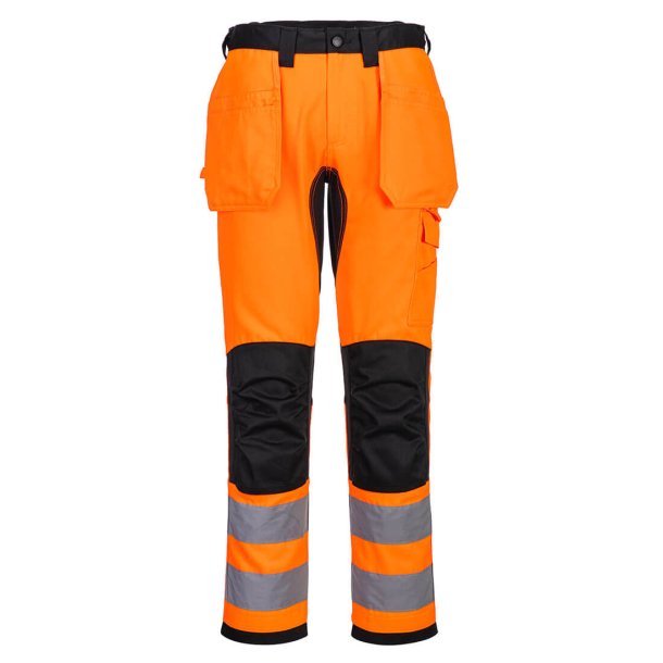 CD889 OBR - WX2 Eco hi-vis stretch bukser med hngelommer Orange/Sort