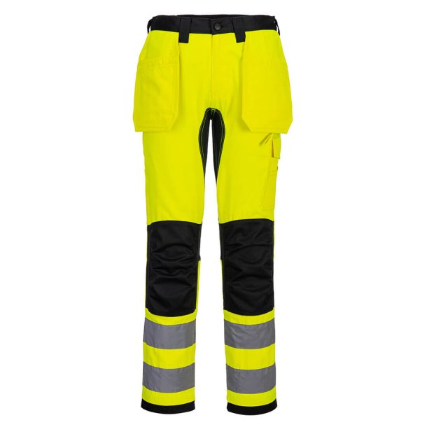 CD889 YBR - WX2 Eco hi-vis stretch bukser med hngelommer Gul/Sort