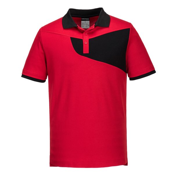 PW210 RBK- PW2 Polo T-Shirt S/S Rd/Sort