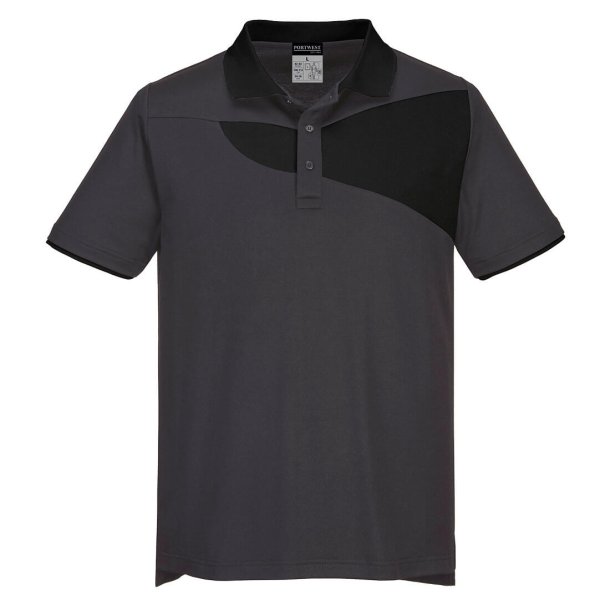 PW210 ZBR - PW2 Polo T-Shirt S/S ZoomGr/Sort