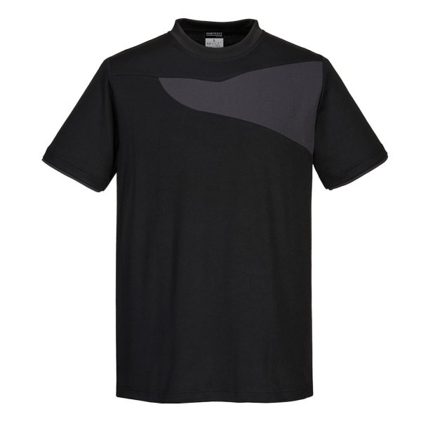 PW211 BZR - PW2 bomulds komfort T-shirt Sort/ZoomGr