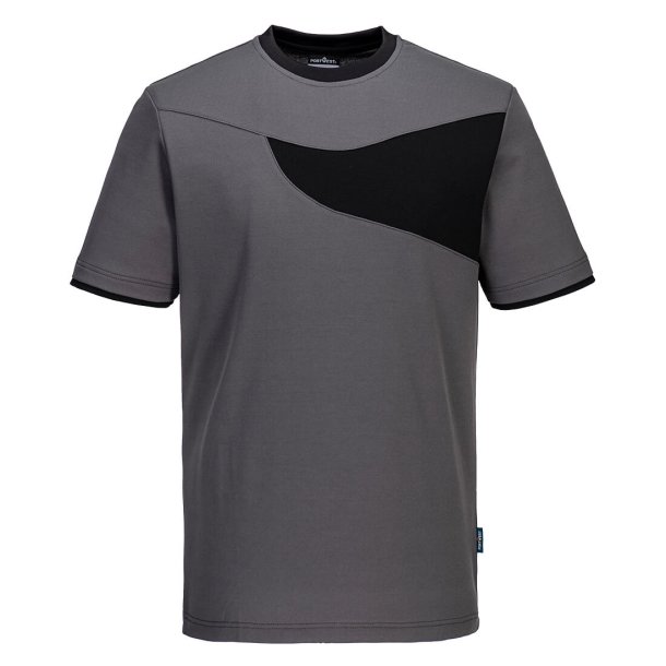 PW211 ZBR - PW2 bomulds komfort T-shirt ZoomGr/Sort