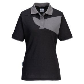PW219 BZR - PW2 poloshirt til kvinder Sort/ZoomGr