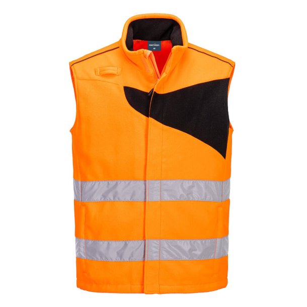 PW231 OBR - PW2 hi-vis fleece bodywarmer Orange