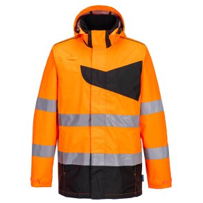 PW265 OBR - PW2 hi-vis regnjakke Orange/Sort