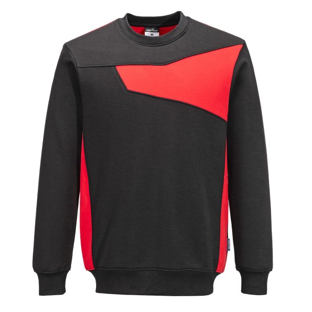 PW273 BDR - PW2 rundhalset sweatshirt Sort/Rd