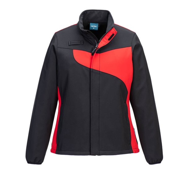 PW278 BDR - PW2 kvinde softshell (2 lags) Sort/rd