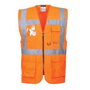 S476 ORR - PW3 hi-vis Excutive vest Orange