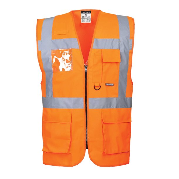 S476 ORR- PW3 hi-vis Excutive vest Orange