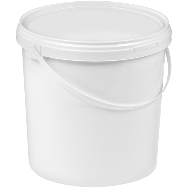 Plastspand 10 L. hvid - uden lg