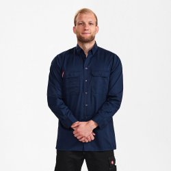 ENGEL Extend langærmet skjorte 7181-810 Blue Ink (REST)