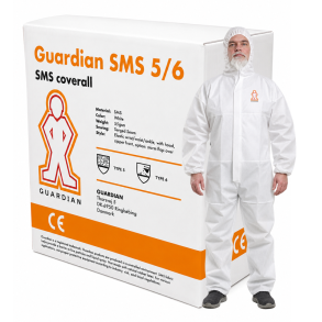 GUARDIAN SMS beskyttelsesdragt Type 5/6, Hvid (Kassek�b)