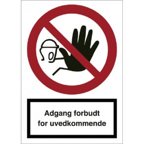 F100 Adgang forbudt for uvedkommende
