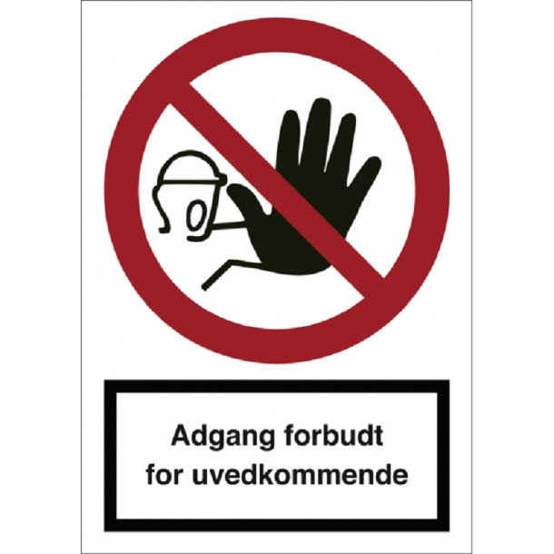 F100 Adgang forbudt for uvedkommende