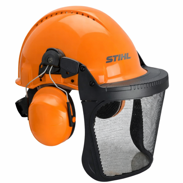 3M/STIHL Sikkerhedshjelm i G3000-kombinationsserien til skovbrug, orange, H31-h�rev�rn, V5C-netvisir, G3000NOR31FH15J931 (REST)