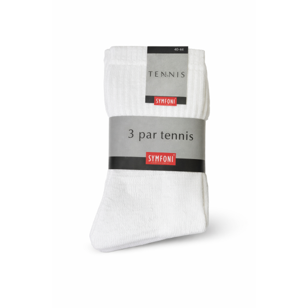 Symfoni Hvide Tennis str�mper 3-pak (REST)