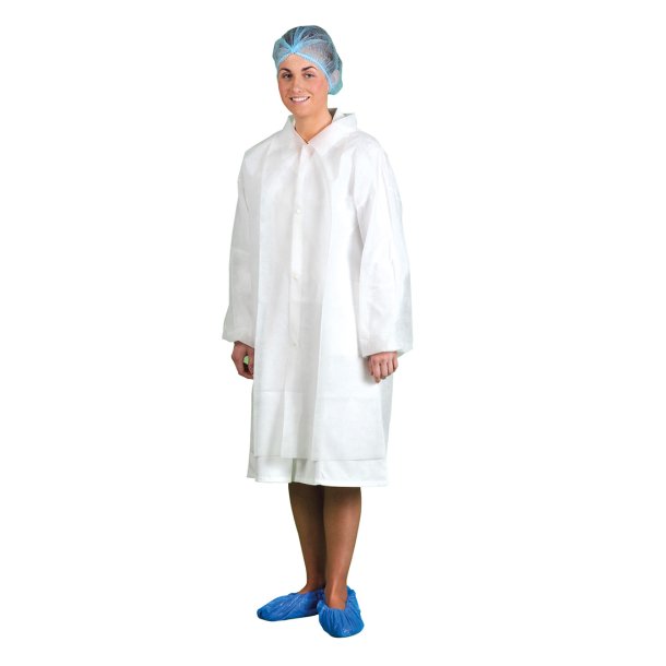 D118 - Portwest PP engangs g�stekittel, Hvid