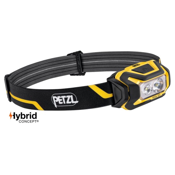 Petzl Aria 2R Pandelampe, Sort/Gul