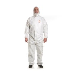 GUARDIAN Classic Comfort beskyttelsesdragt med åndbar ryg, Type 5/6, Hvid