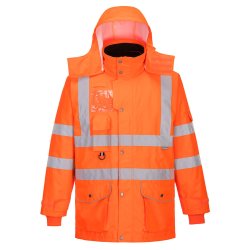 RT27 - Hi-Vis 7-i-1 Trafikjakke, RIS, Orange