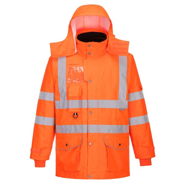 RT27 - Hi-Vis 7-i-1 Trafikjakke, RIS, Orange