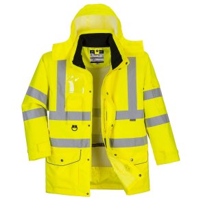 S427 - Hi-vis ndbar 7 i 1 trafikjakke, Gul