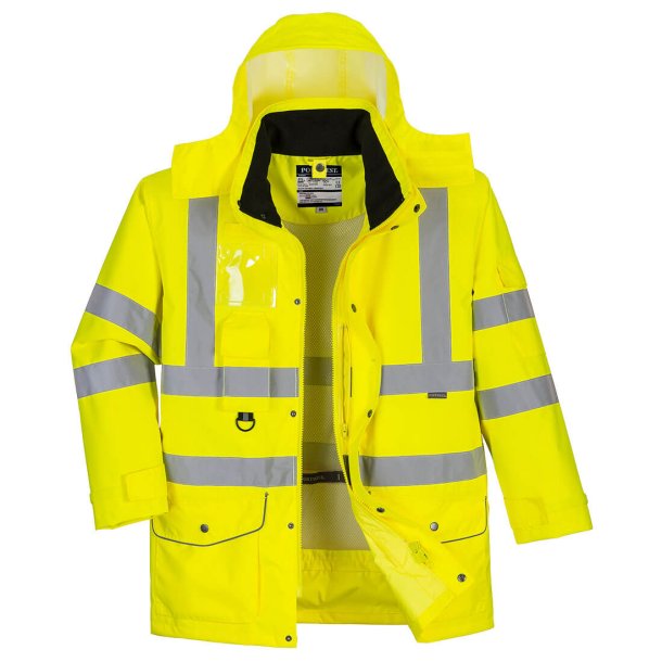 S427 - Hi-vis ndbar 7 i 1 trafikjakke, Gul
