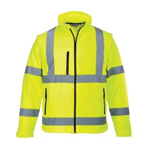 S428 YER - Hi-Vis Softshell Jakke (3L) Gul