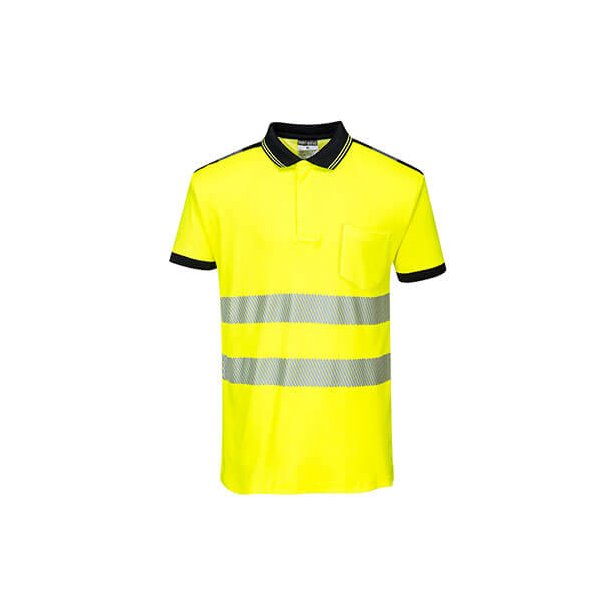 PORTWEST Poloshirt Hi-vis Gul/Sort T180 (REST)