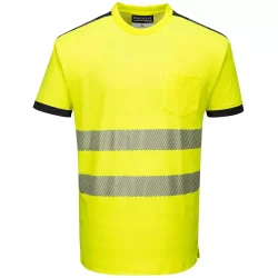 PORTWEST T-shirt Hi-vis Gul/Sort T181 (REST)