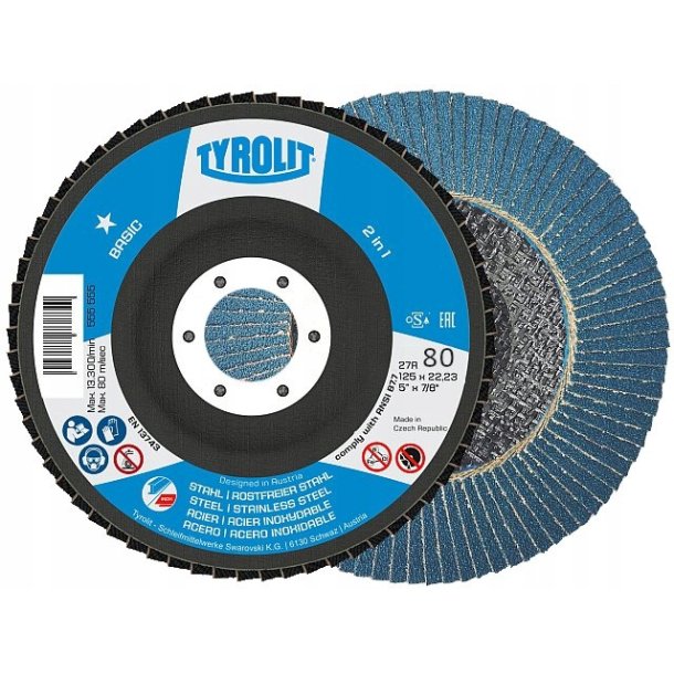 Tyrolit skr� lamelskive 27A K80 125mm