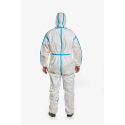 GUARDIAN Classic Plus beskyttelsesdragt med tapede syninger, Type 4/5/6, Hvid