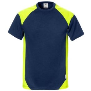 Fristads Arbejds T-shirt Bl�/gul (REST)