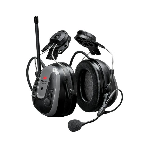3M PELTOR WS ALERT XP  Headset, Bluetooth&reg;, FM-radio, gr, hjelmmontering, MRX21P3E5WS6