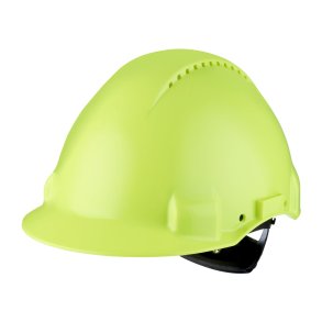 3M Sikkerhedshjelm, Uvicator, stilleskrue, ventileret, svedbnd af plast, Hi-Viz, G3000NUV-GB