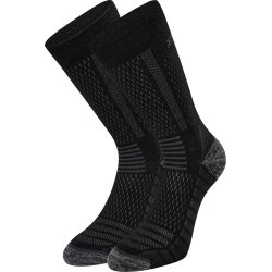 ENGEL Arbejdsstrømper med merinould Sort/Antrazitgrå 9107-6