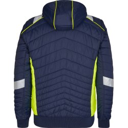 ENGEL Cargo quiltet jakke Blue Ink/Gul 1870-224