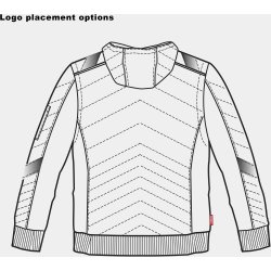 ENGEL Cargo quiltet jakke Blue Ink/Gul 1870-224