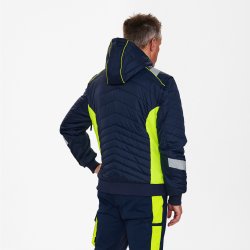 ENGEL Cargo quiltet jakke Blue Ink/Gul 1870-224