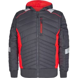 ENGEL Cargo quiltet jakke Grå/Rød 1870-224
