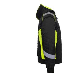 ENGEL Cargo quiltet jakke Sort/Gul 1870-224