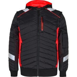 ENGEL Cargo quiltet jakke Sort/Rd 1870-224