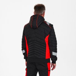 ENGEL Cargo quiltet jakke Sort/Rd 1870-224