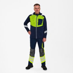 ENGEL Cargo strik cardigan Blue Ink/Gul 8870-256