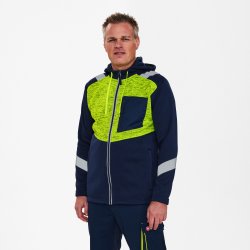 ENGEL Cargo strik cardigan Blue Ink/Gul 8870-256