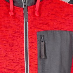 ENGEL Cargo strik cardigan Grå/Rød 8870-256