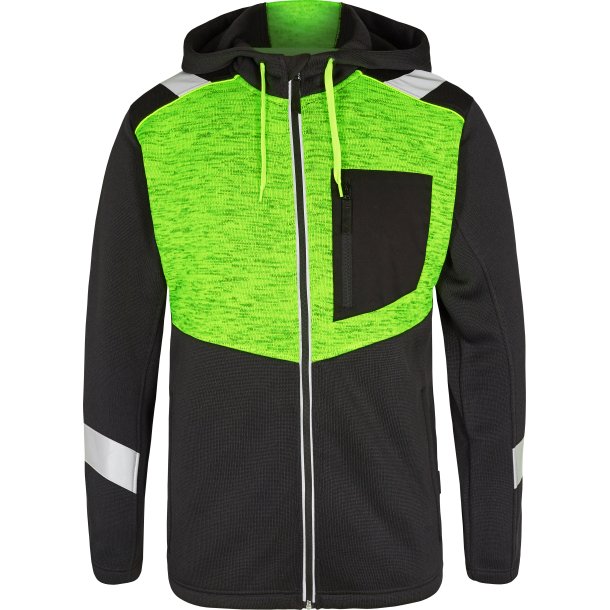 ENGEL Cargo strik cardigan Sort/Grøn 8870-256