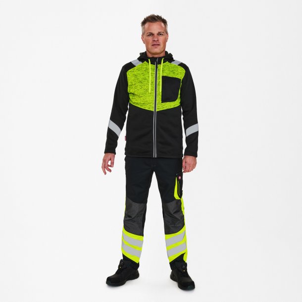 ENGEL Cargo strik cardigan Sort/Gul 8870-256