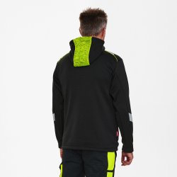 ENGEL Cargo strik cardigan Sort/Gul 8870-256