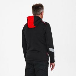 ENGEL Cargo strik cardigan Sort/Rd 8870-256